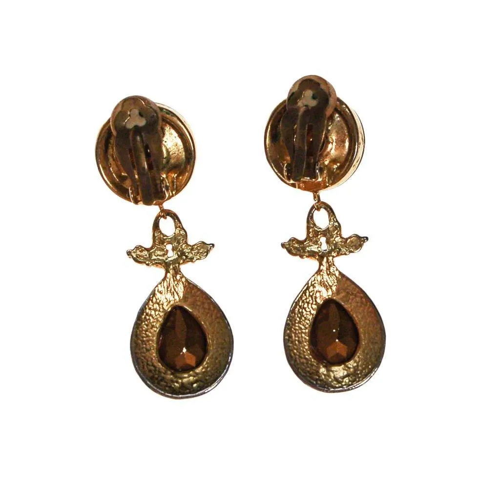 Huge Rhinestone Dangling Statement Earrings