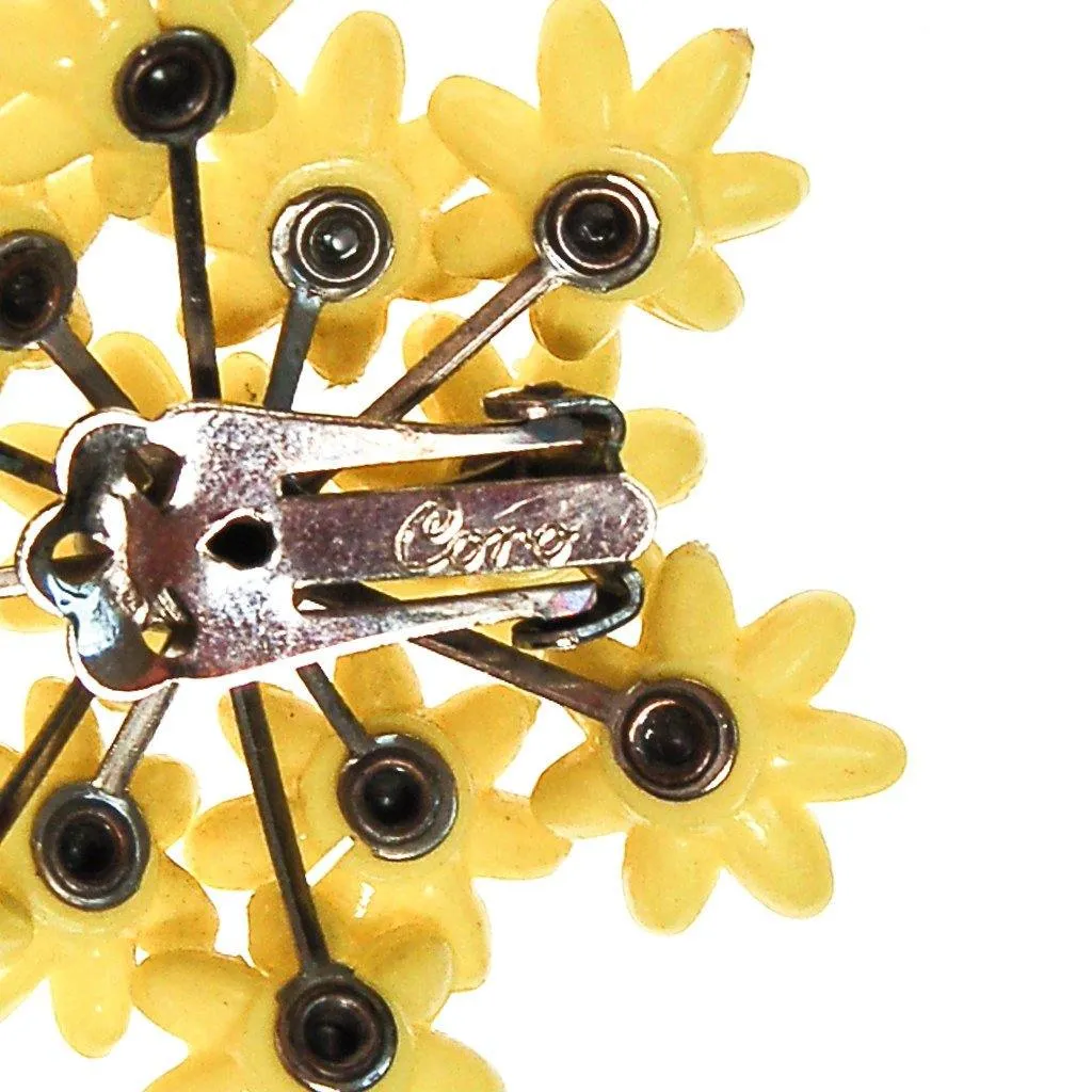 Huge Yellow Daisy Earrings by Coro