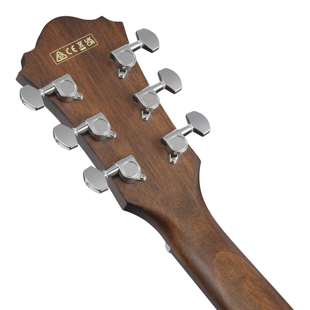 Ibanez AE140WKH Electro Acoustic Guitar Weathered Black Open Pore Top, Open Pore Natural Back and Sides
