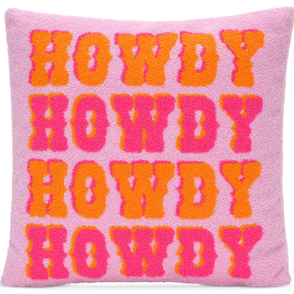 Iscream Howdy Cowgirl Chenille Pillow
