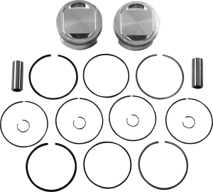 J.E. Pistons 317211 Piston Kit (1745cc., 3.937in. Bore) - Standard, 10.25:1 Compression