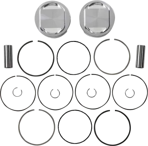 J.E. Pistons 317212 Piston Kit (1745cc., 3.937in. Bore) - Standard, 10.75:1 Compression