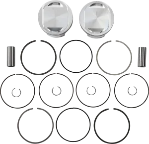 J.E. Pistons 324720 Piston Kit (1595cc., 3.937in. Bore) - Standard, 9.5:1 Compression