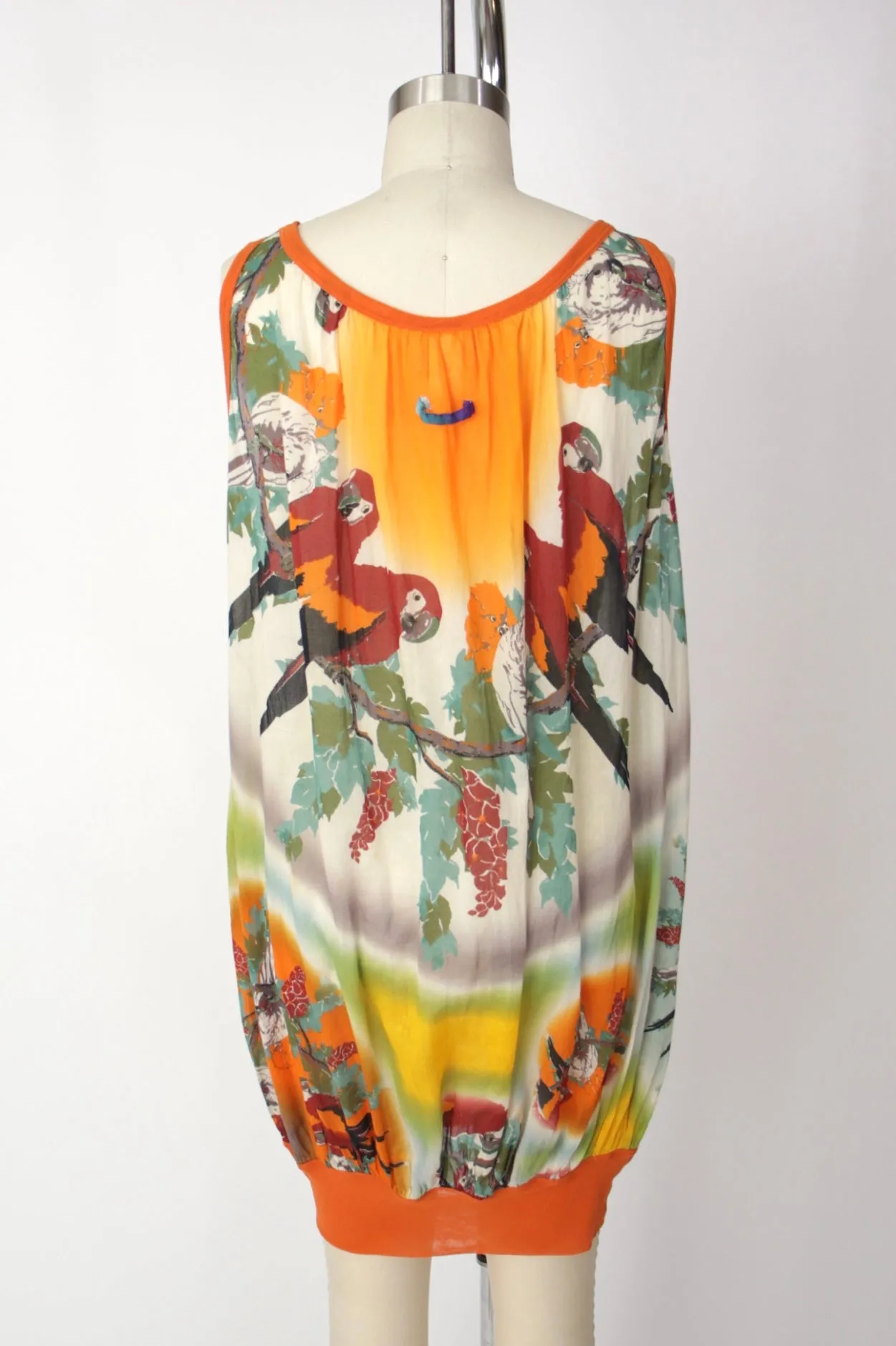 Jean Paul Gaultier Soleil Parrot Print Mini Dress