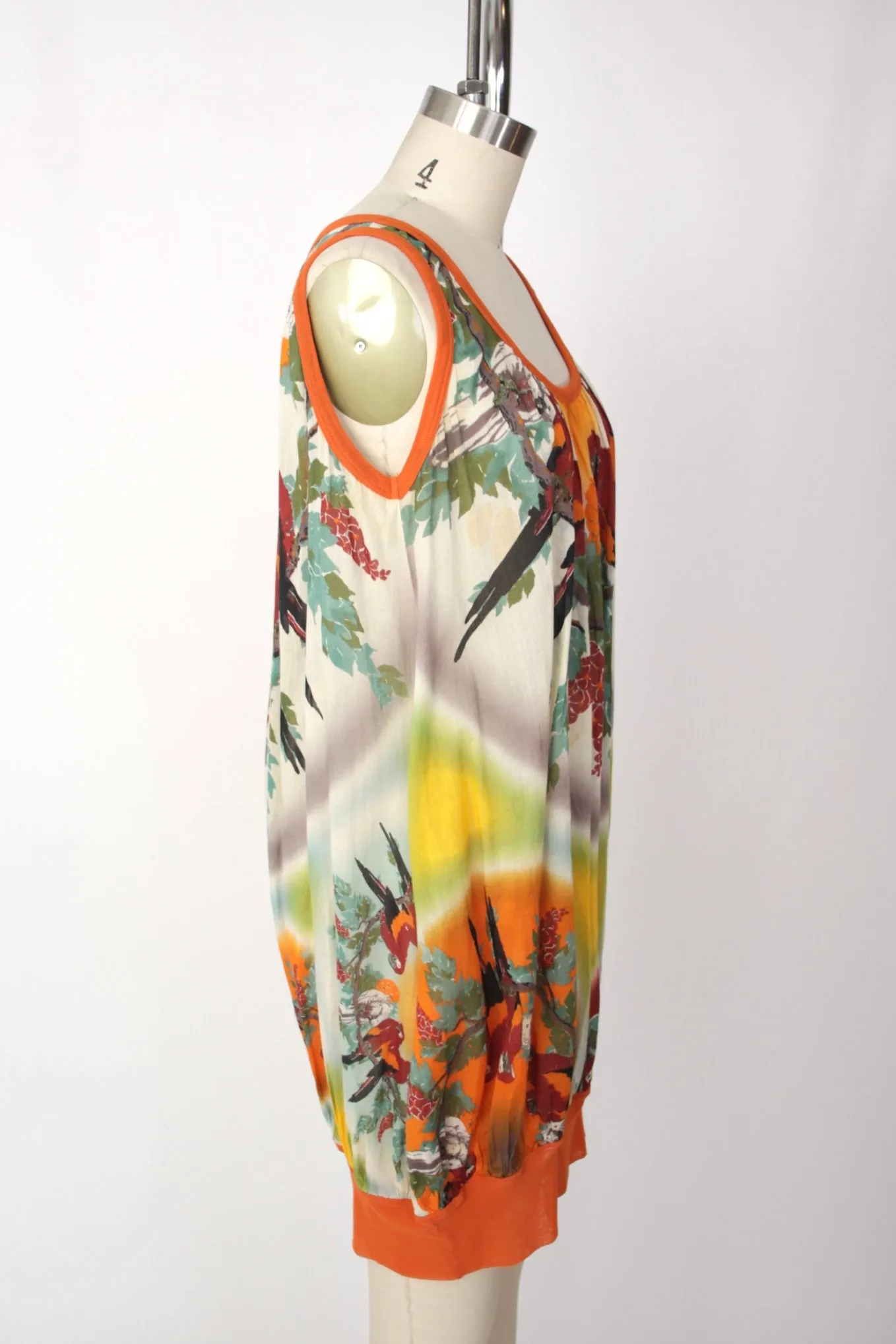 Jean Paul Gaultier Soleil Parrot Print Mini Dress