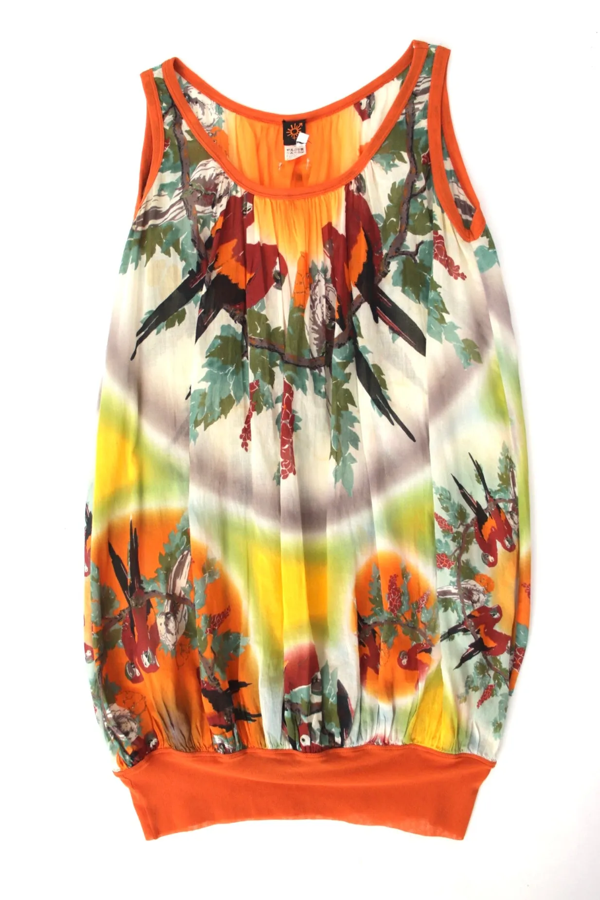 Jean Paul Gaultier Soleil Parrot Print Mini Dress