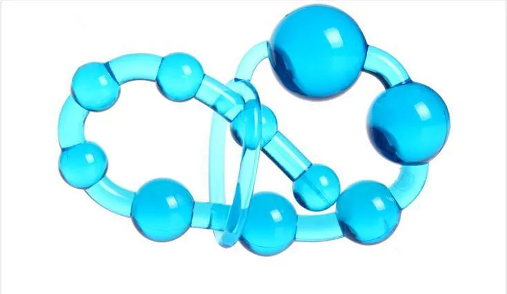 Jelly Anal Beads Orgasm Vagina Plug Play Pull Ring Ball Anal Stimulator Butt Beads black