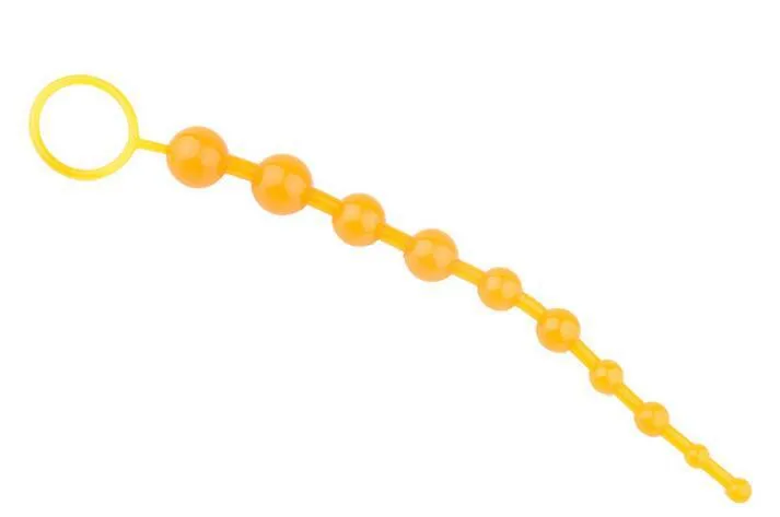 Jelly Anal Beads Orgasm Vagina Plug Play Pull Ring Ball Anal Stimulator Butt Beads black