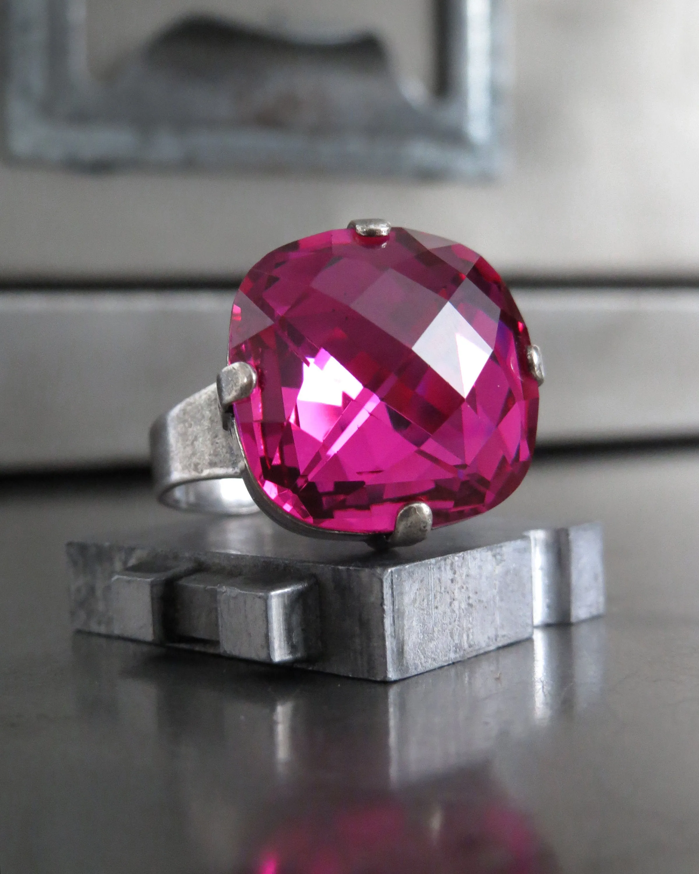 JUICY - Rare Magenta Crystal Ring