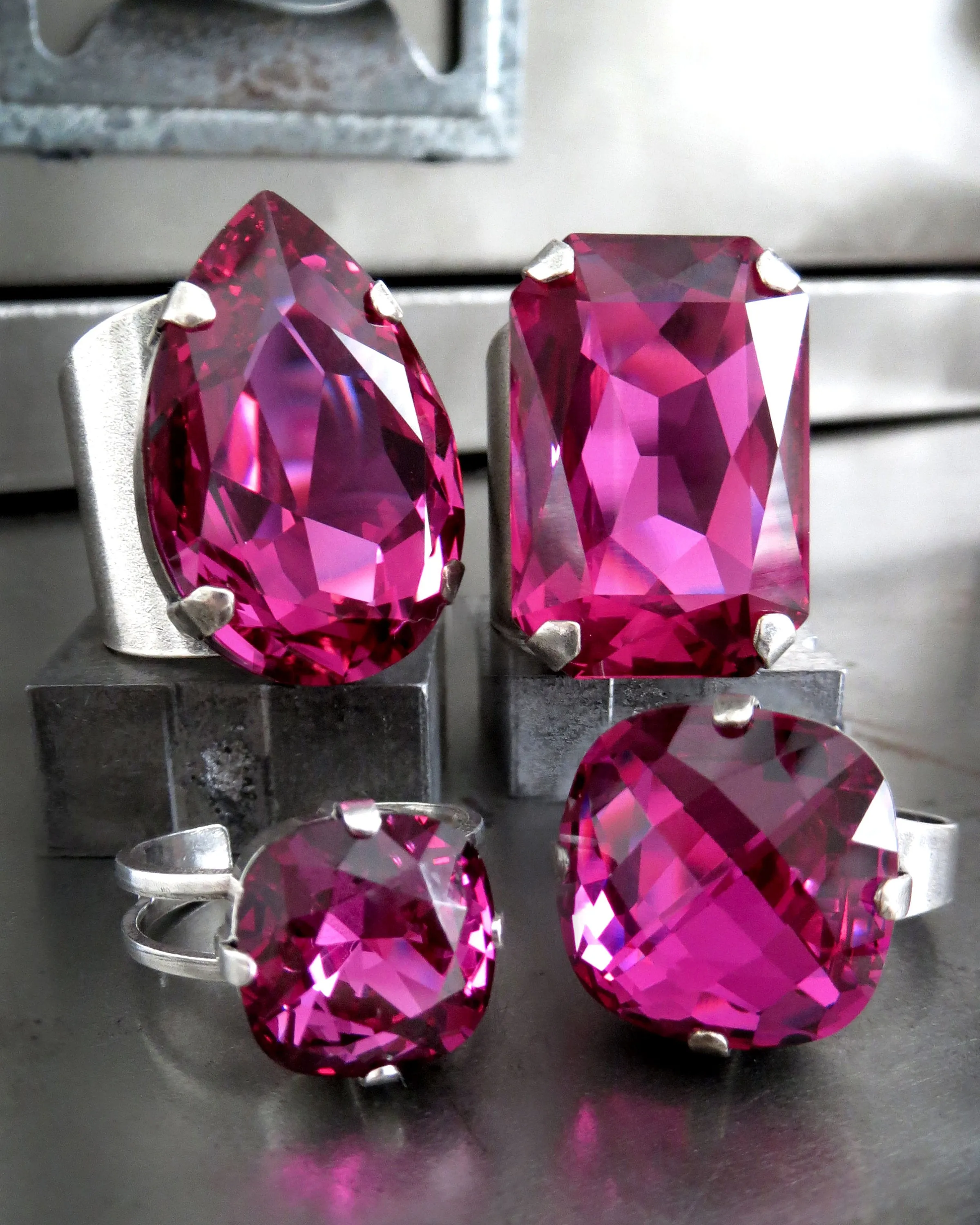 JUICY - Rare Magenta Crystal Ring