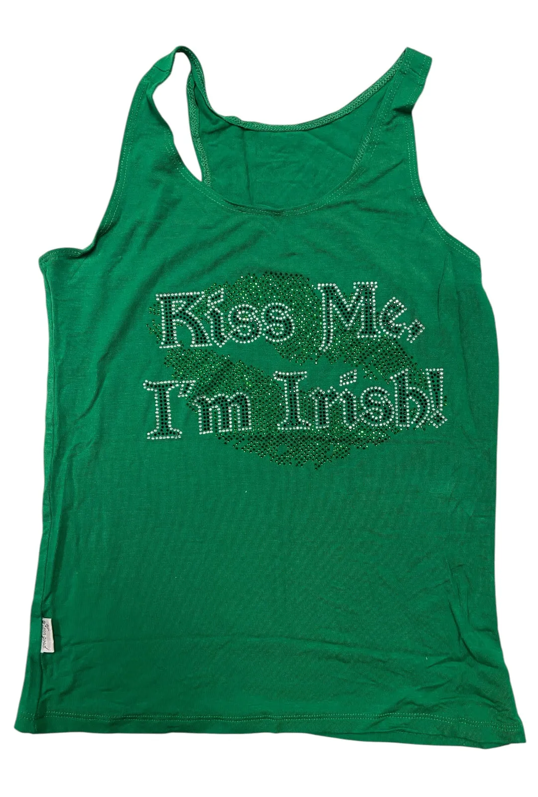 Kiss Me I'm Irish Ladies Racerback Singlet