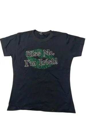 Kiss Me I'm Irish Ladies T-Shirt