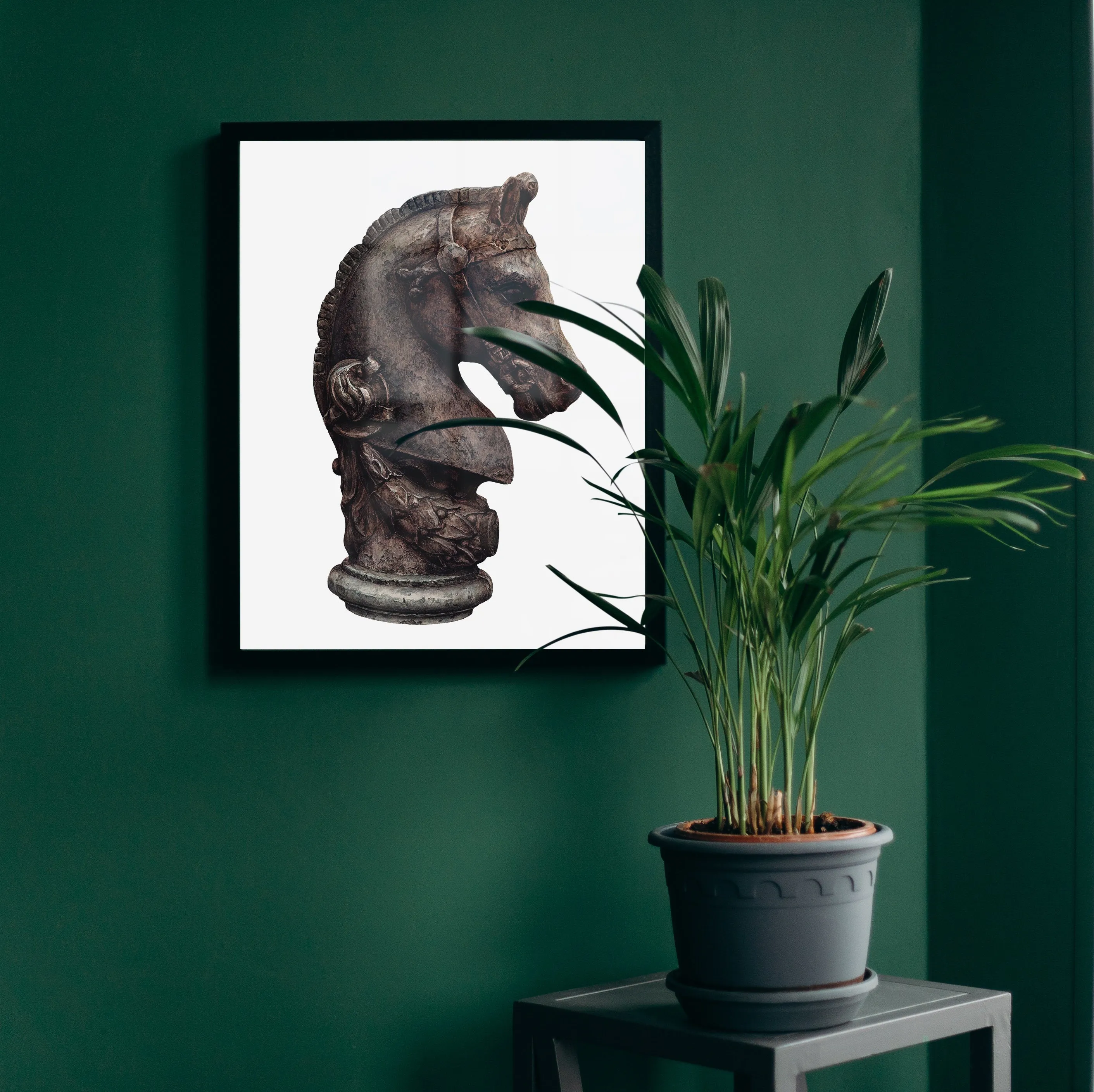 Knight Chess Piece Archival Art Print, framed art or unframed art | Horse   Whiskey Collection