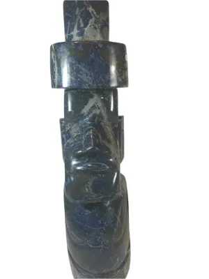 Lapis Lazuli Moai Giant #5 | Stone Sculpture | Inspired by Easter Island
