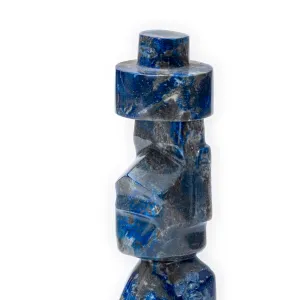 Lapis Lazuli Moai Head Size 4 | Stone Decor Piece | Inspired by Chilean Heritage