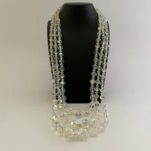 Late 50s/ Early 60s Laguna 3-Strand Crystal Necklace