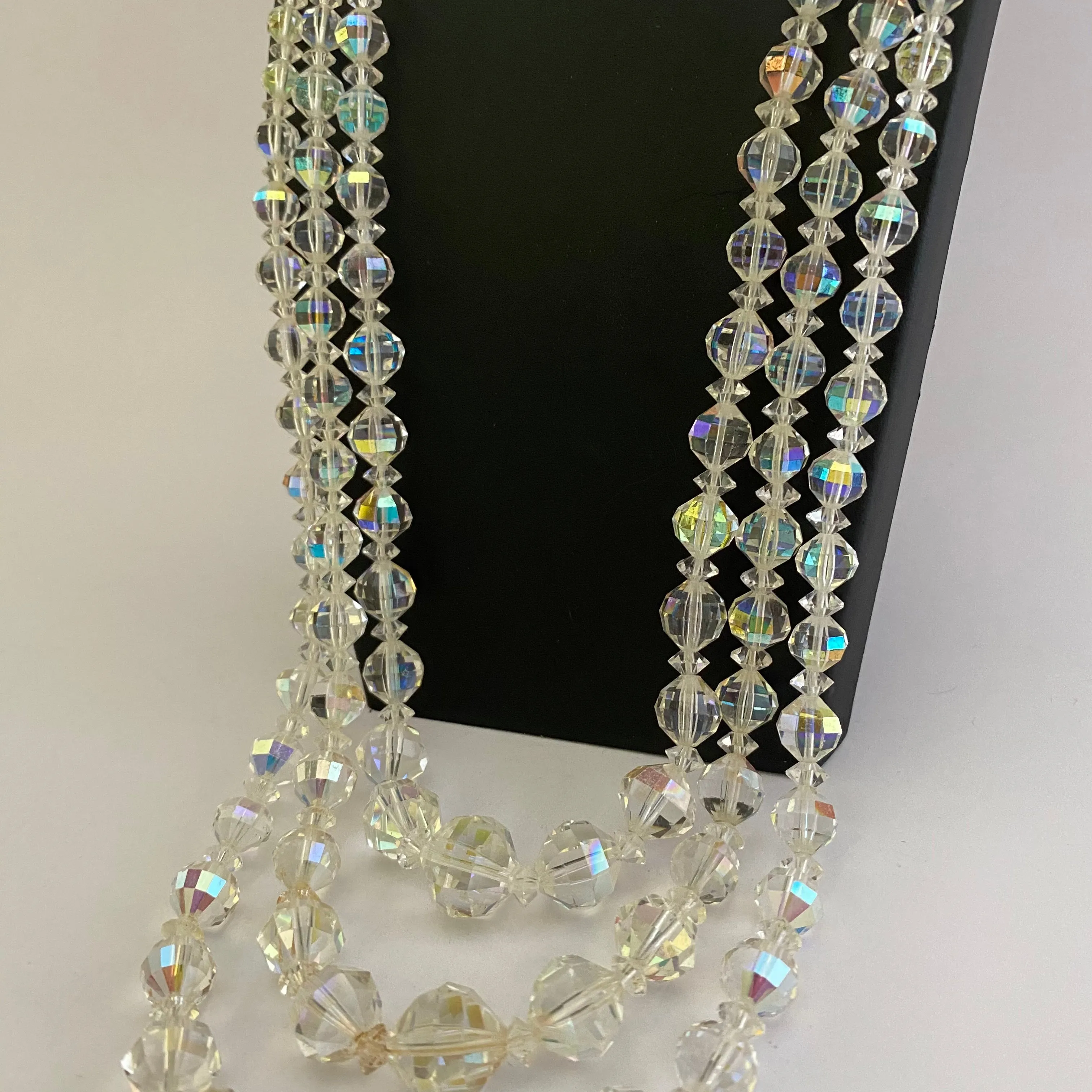 Late 50s/ Early 60s Laguna 3-Strand Crystal Necklace