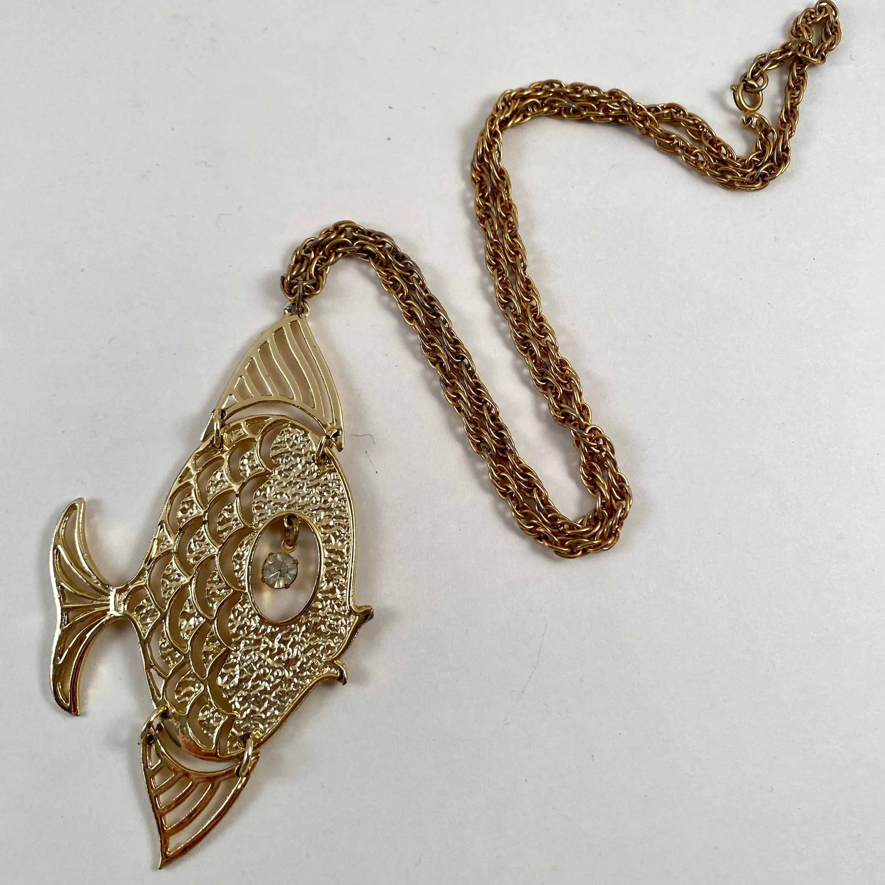 Late 60s/ Early 70s Fish Pendant Necklace