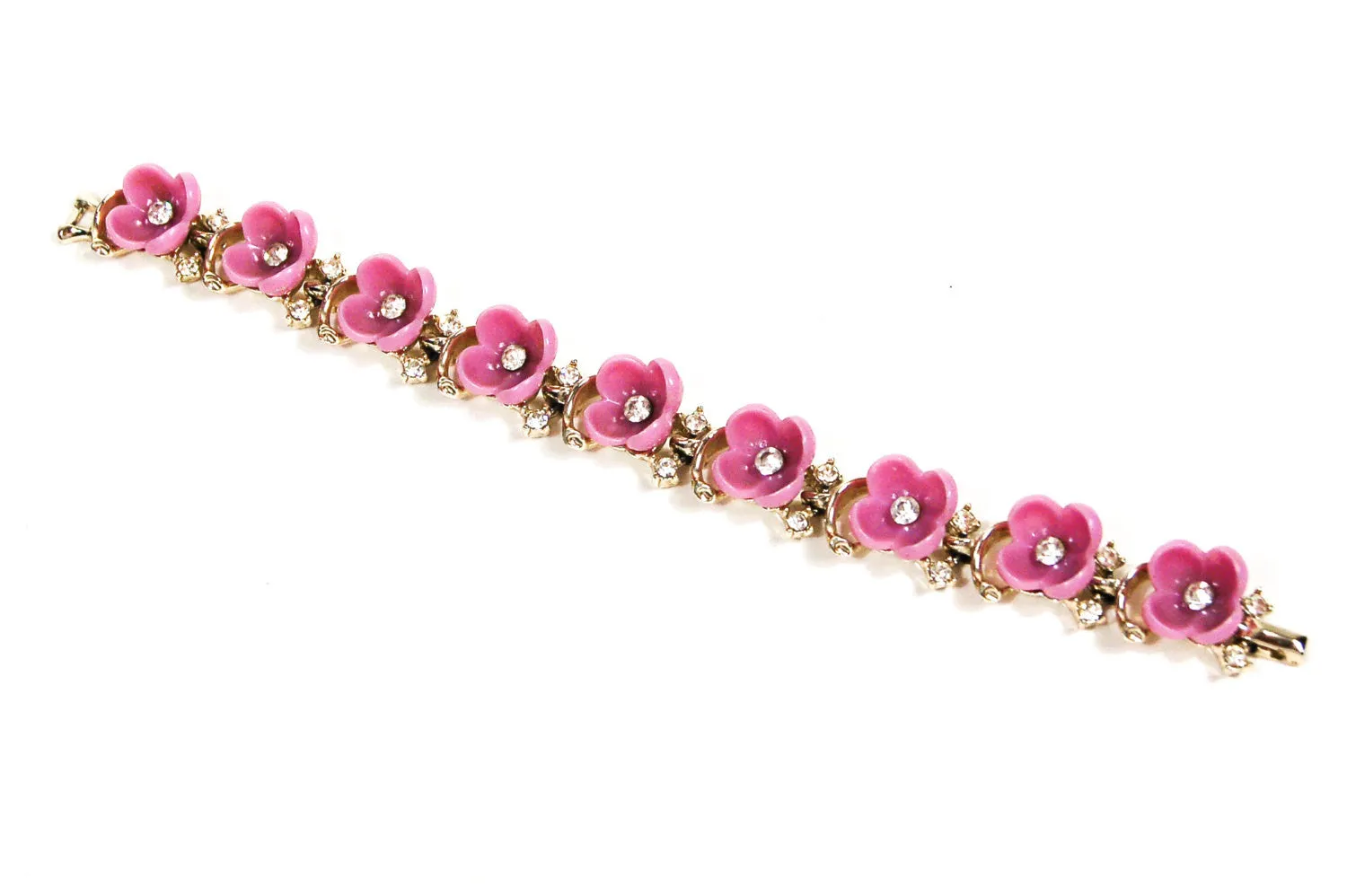 Lisner Purple Flower Thermoset Bracelet