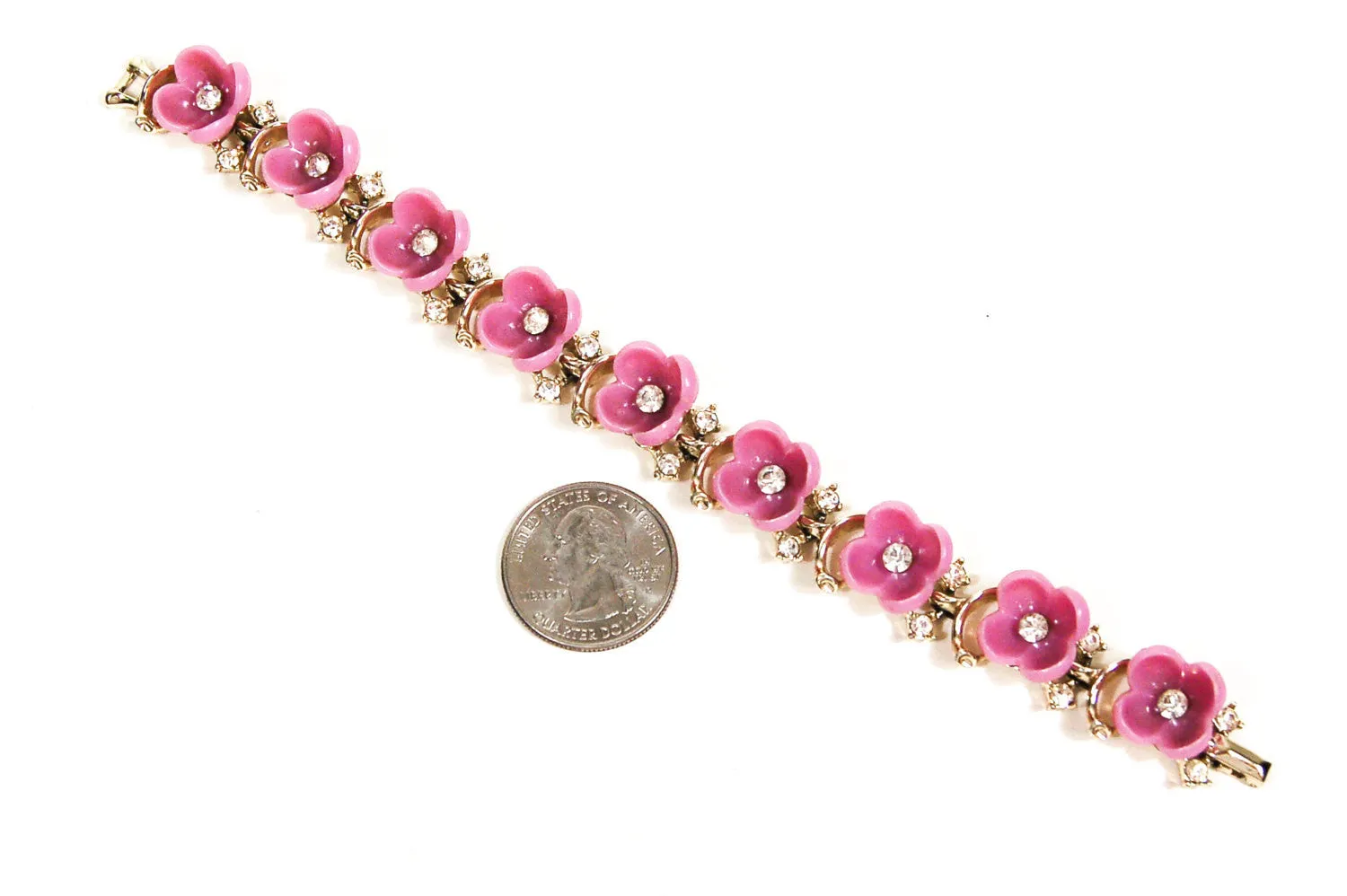 Lisner Purple Flower Thermoset Bracelet