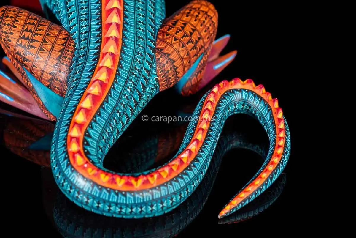 Lizard Oaxacan Wood Carving Alebrije Fine Mexican Folk Art