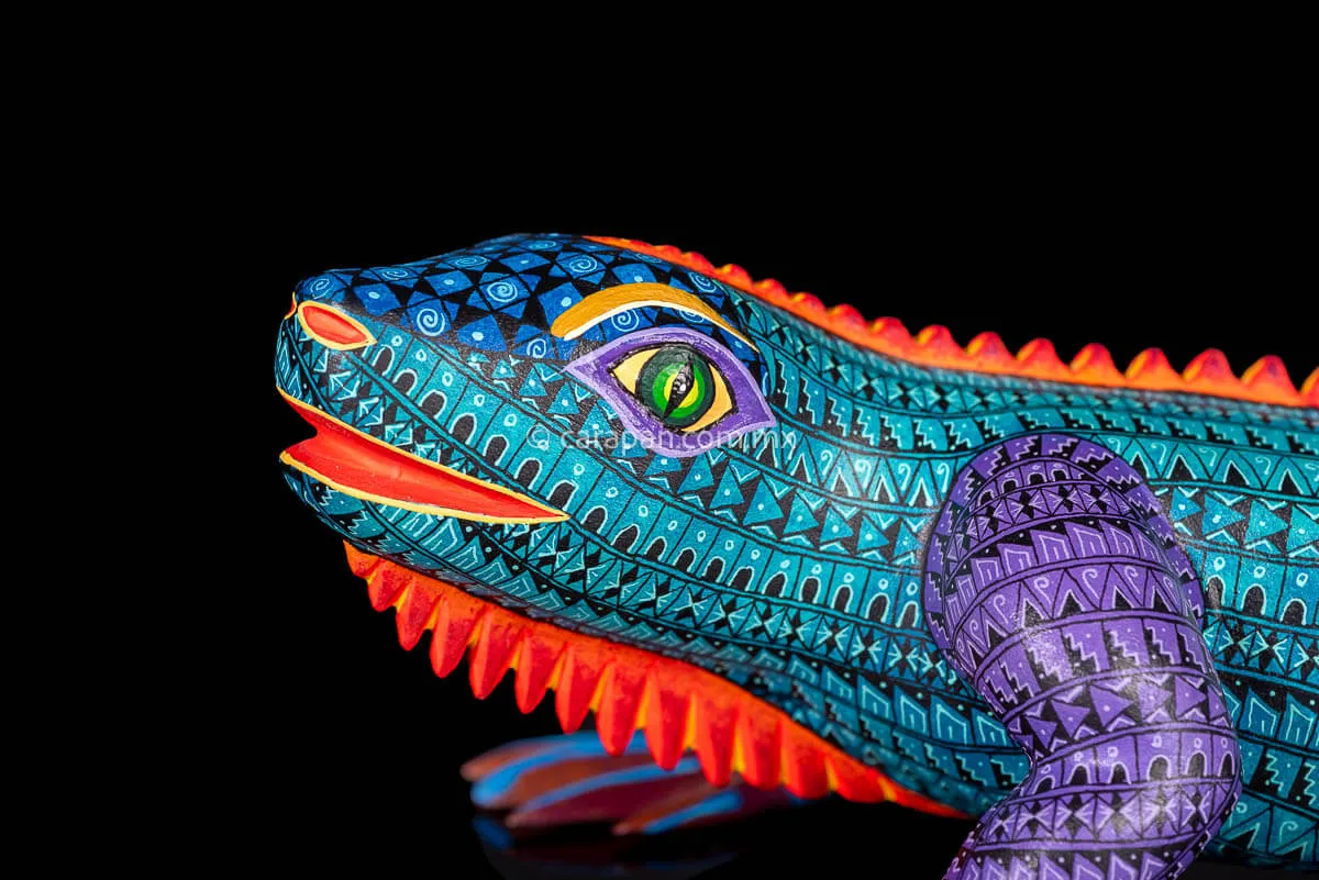 Lizard Oaxacan Wood Carving Alebrije Fine Mexican Folk Art