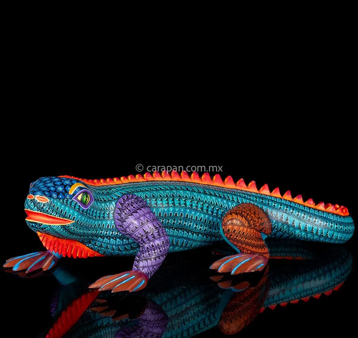 Lizard Oaxacan Wood Carving Alebrije Fine Mexican Folk Art