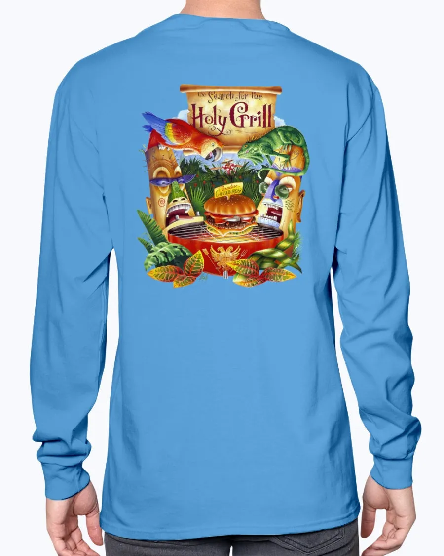 Long Sleeve Holy Grill Parrot Cheeseburger T-shirt