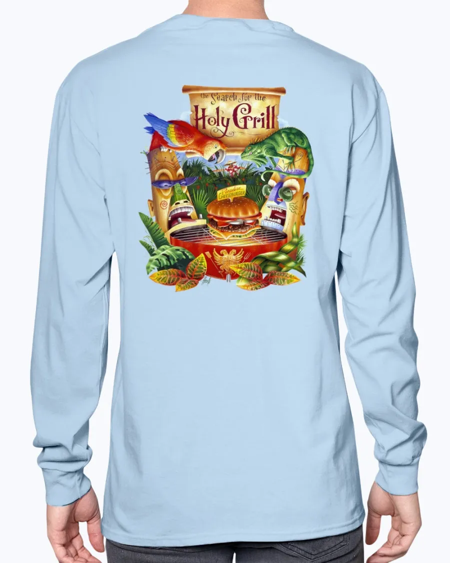 Long Sleeve Holy Grill Parrot Cheeseburger T-shirt