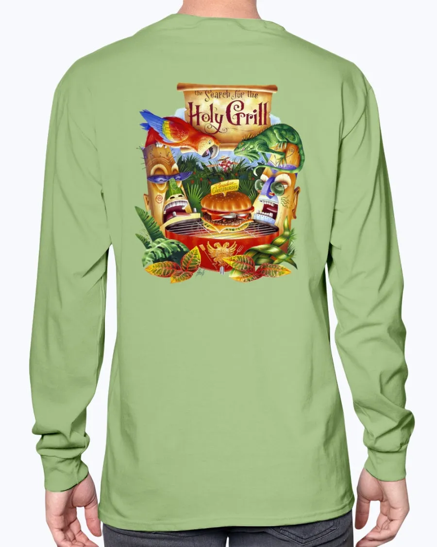 Long Sleeve Holy Grill Parrot Cheeseburger T-shirt