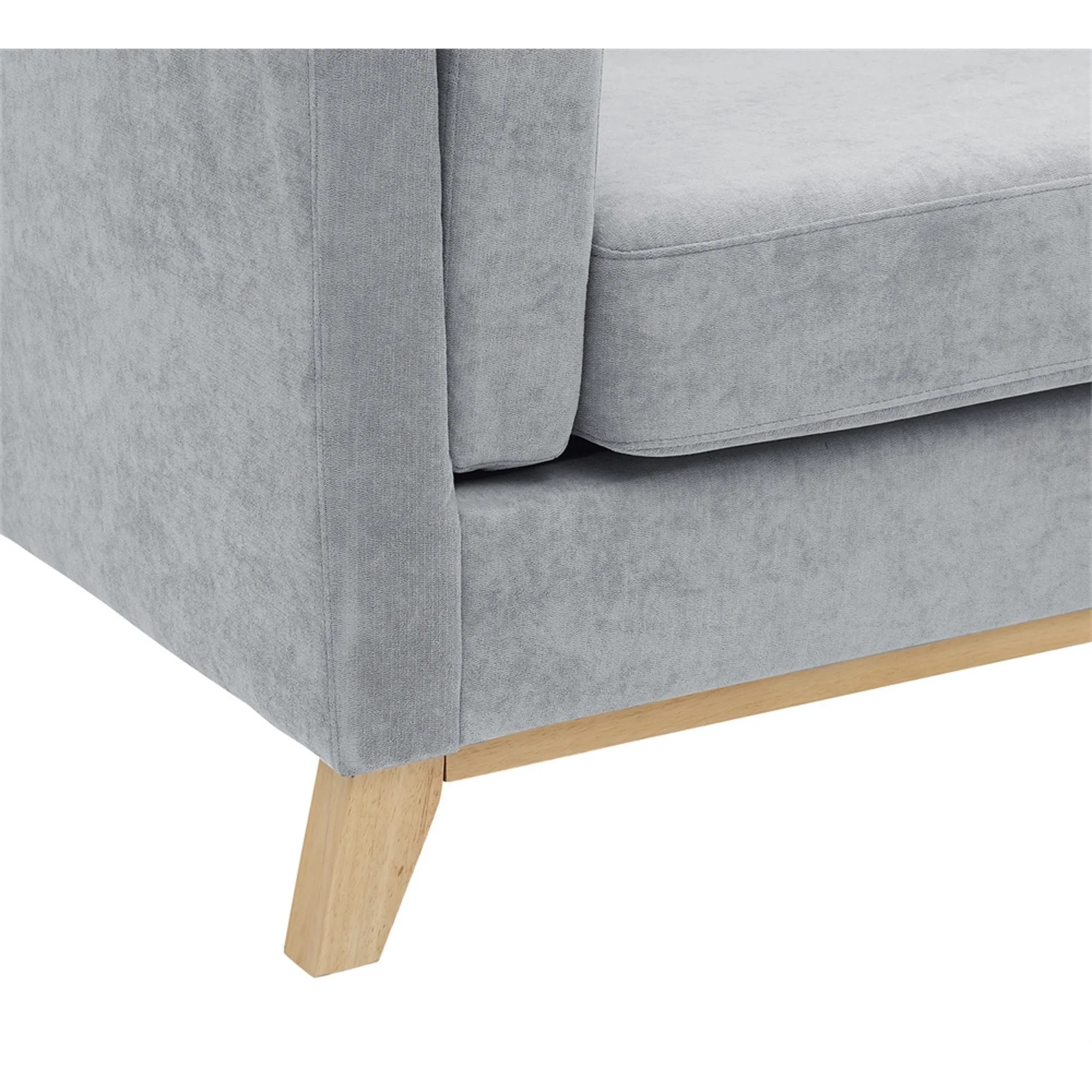 Loveseats Sofa, Modern Comfortable Chenille Fabric Sofa with Soft Cushion and Armrest Loveseat Sofa Couch for Living Room Bedroom, Gra
