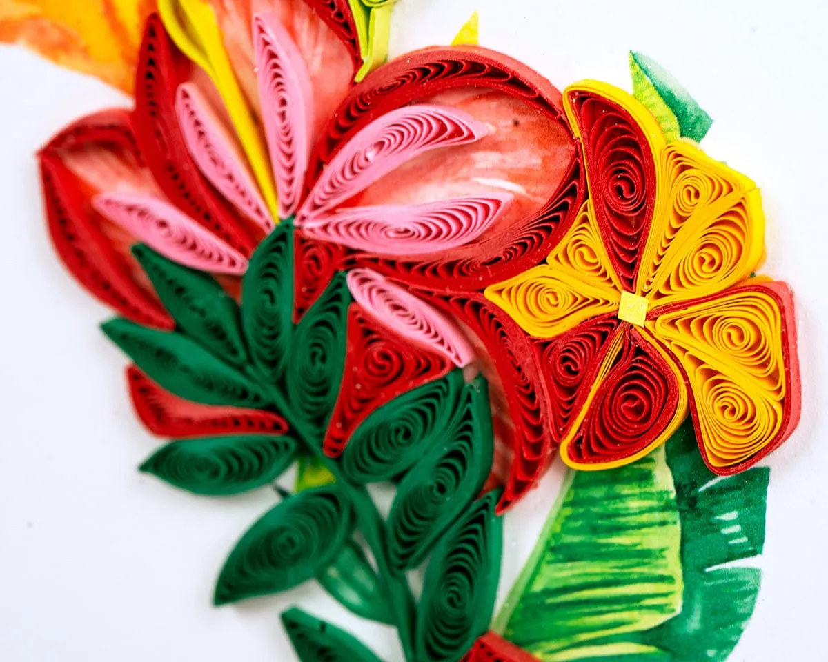 LTD Vietnam Art Series - Quilled Tropical Parrot