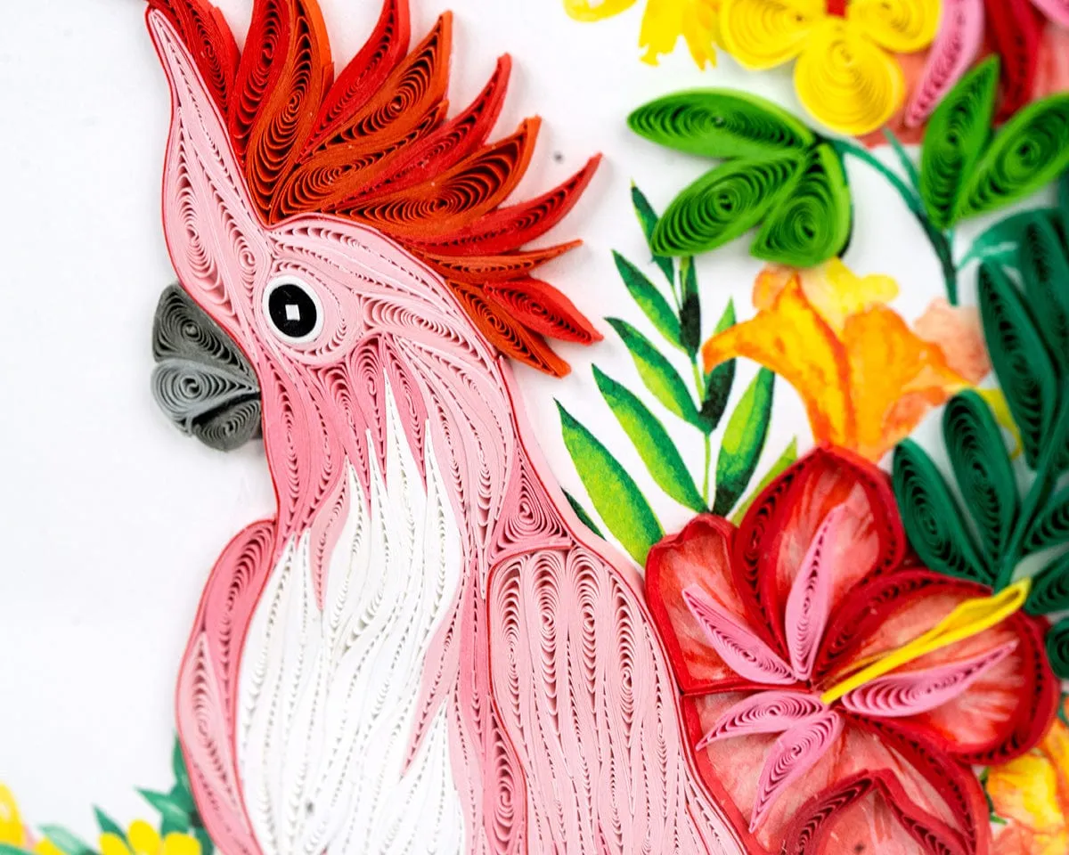 LTD Vietnam Art Series - Quilled Tropical Parrot