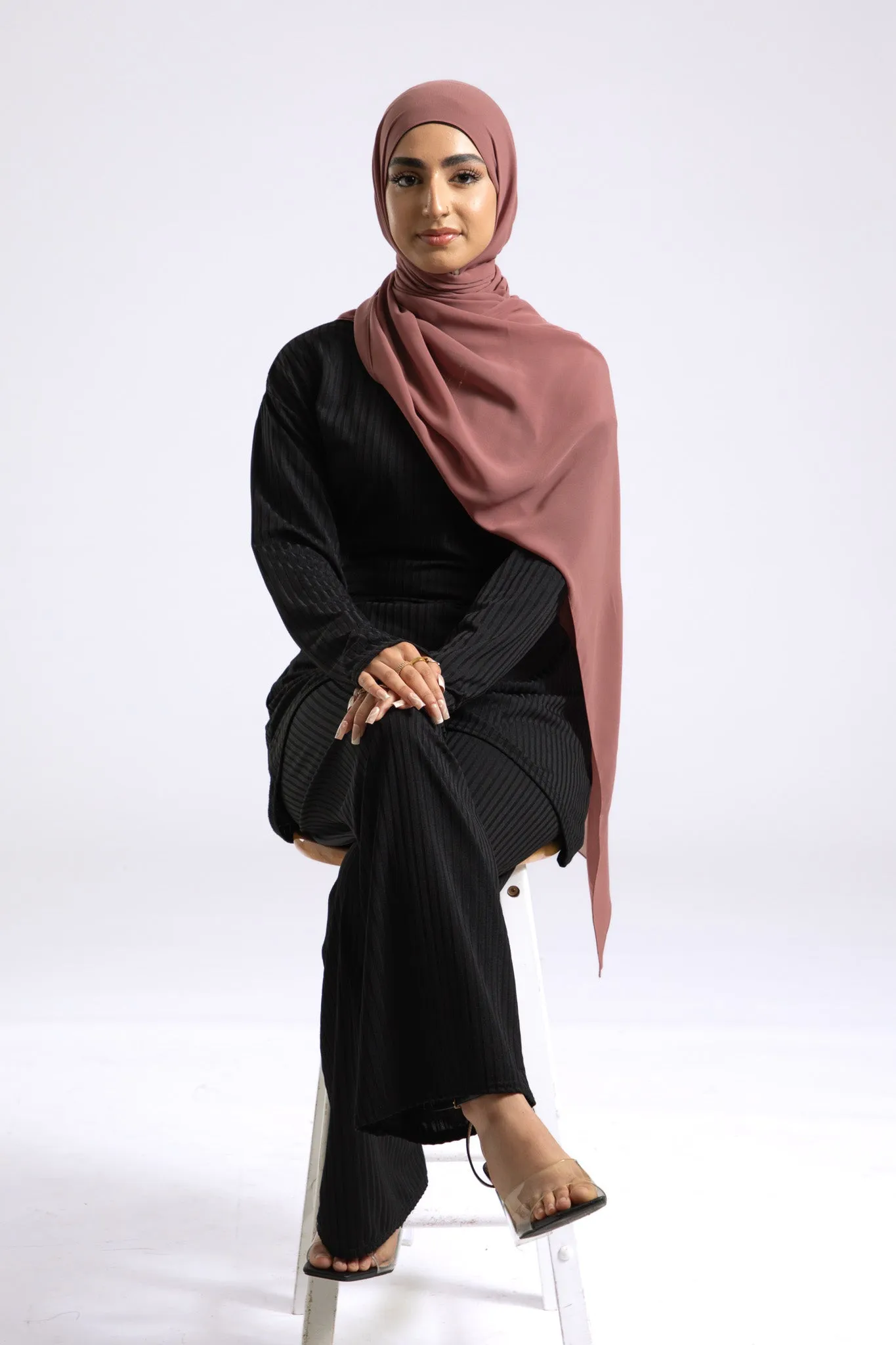 Luxury Soft Chiffon Hijab - Blush Suede