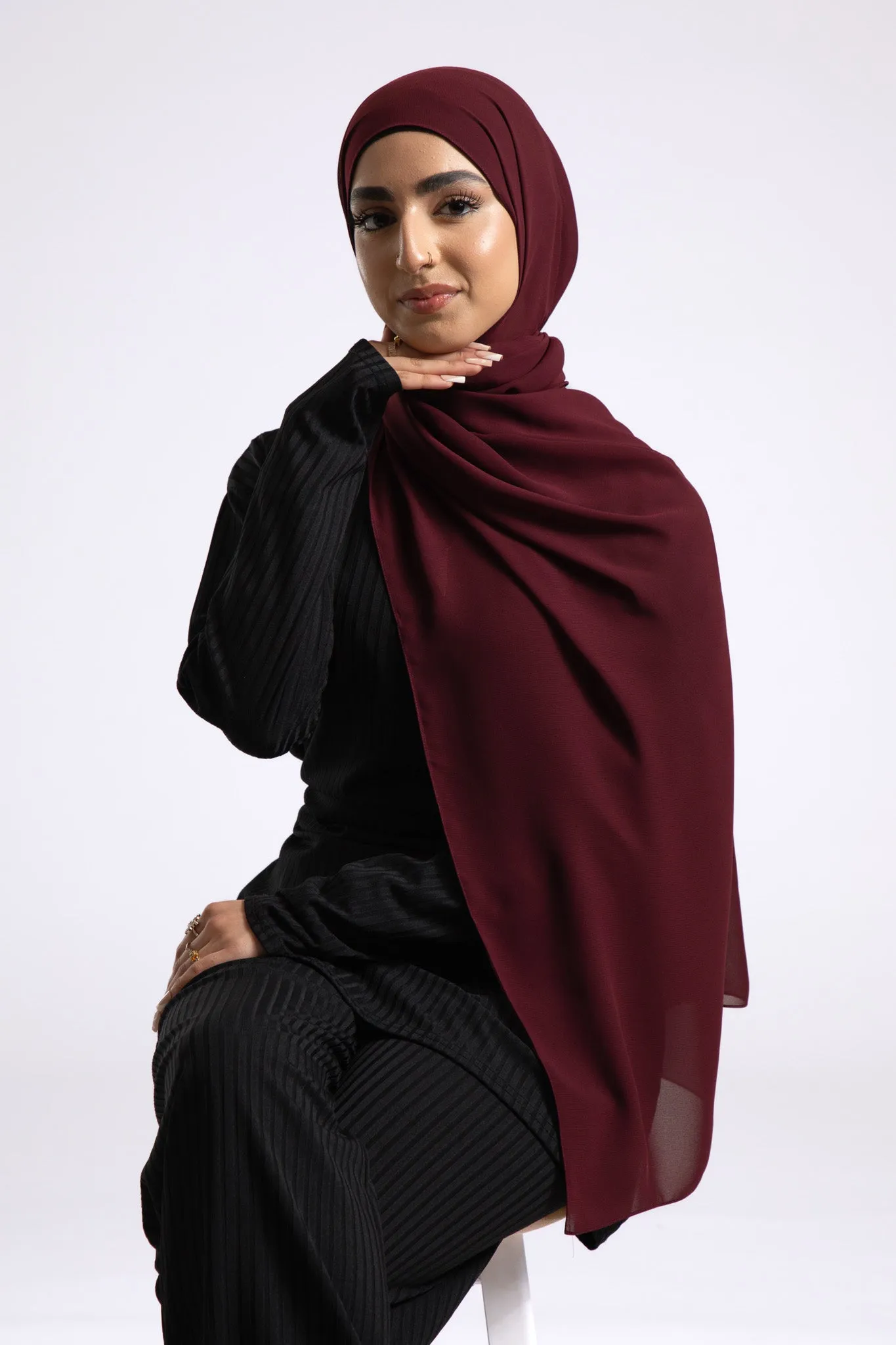Luxury Soft Chiffon Hijab - Sangria