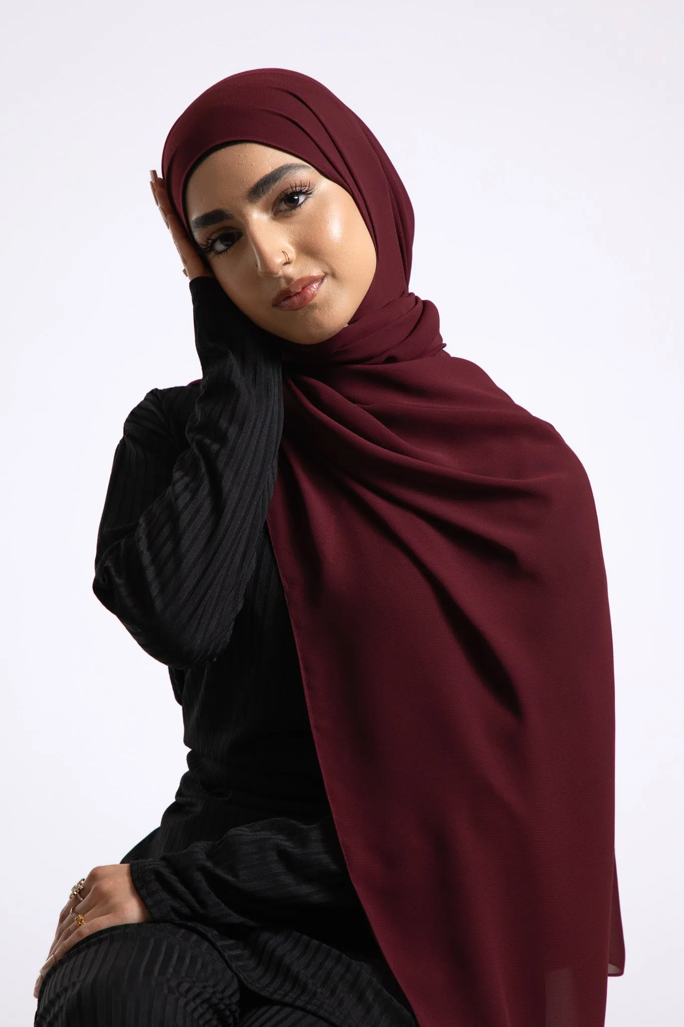Luxury Soft Chiffon Hijab - Sangria