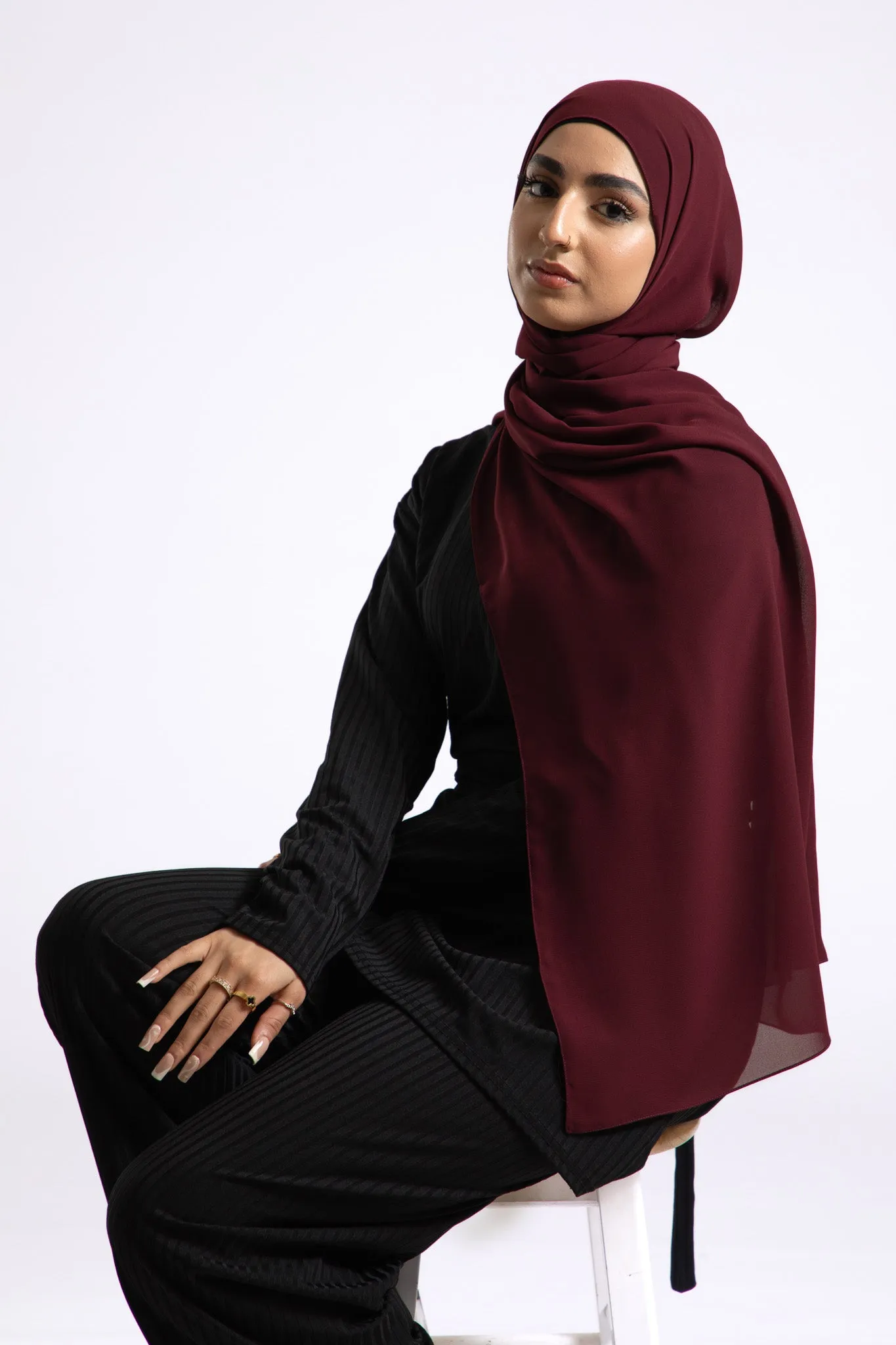 Luxury Soft Chiffon Hijab - Sangria