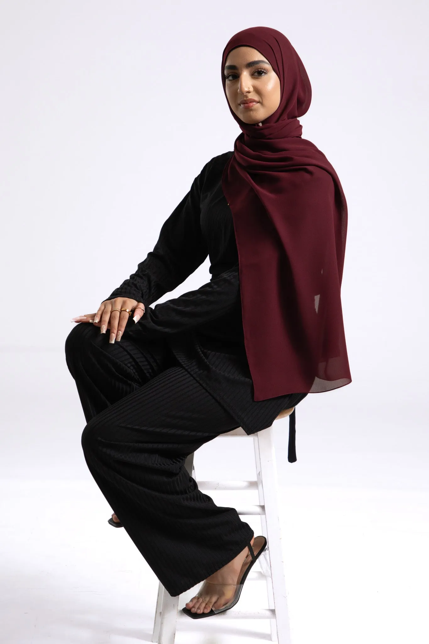 Luxury Soft Chiffon Hijab - Sangria