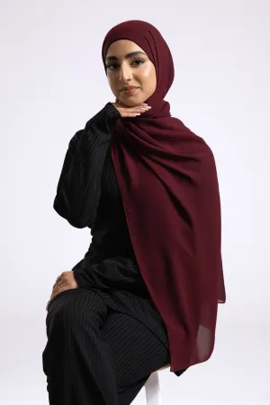 Luxury Soft Chiffon Hijab - Sangria
