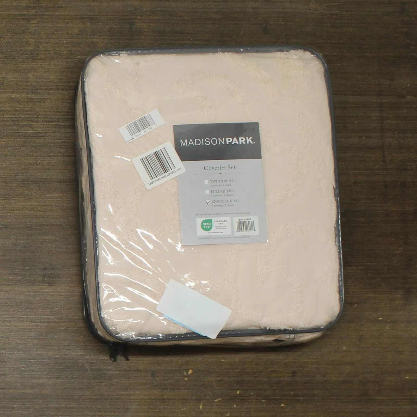 Madison Park Laetitia Medallion Fringe 3-Pc Quilt Set Blush Pink King / Cal King