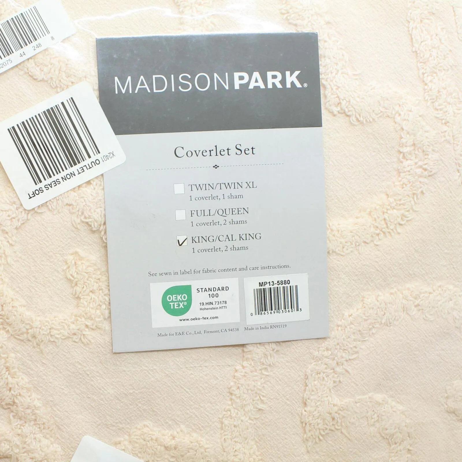 Madison Park Laetitia Medallion Fringe 3-Pc Quilt Set Blush Pink King / Cal King