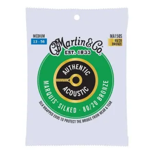 MARTIN MA150S MEDIUM 13 - 56 BRONZE 80/20 AUTHENTIC ACOUSTIC MARQUIS® SILKED GUITAR STRINGS