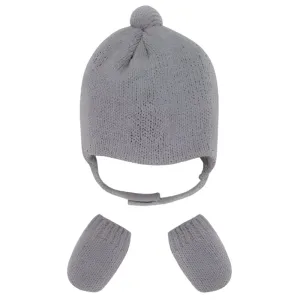 Mayoral Grey Hat & Mittens Gift Set