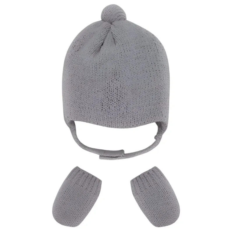 Mayoral Grey Hat & Mittens Gift Set