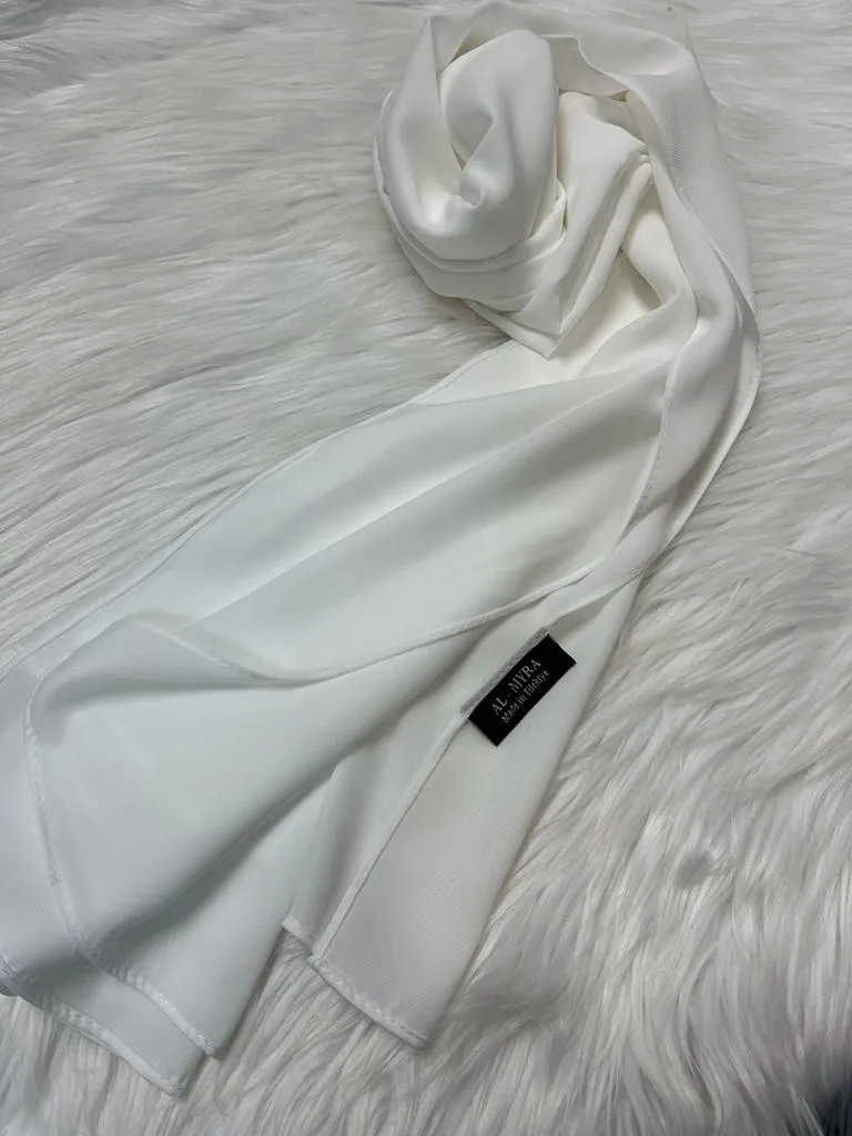 Medina Silk Chiffon - White