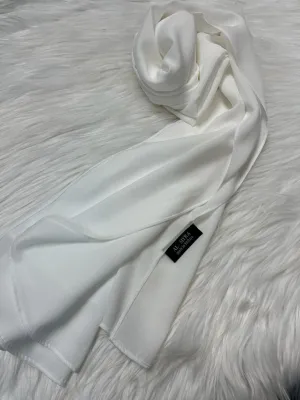 Medina Silk Chiffon - White