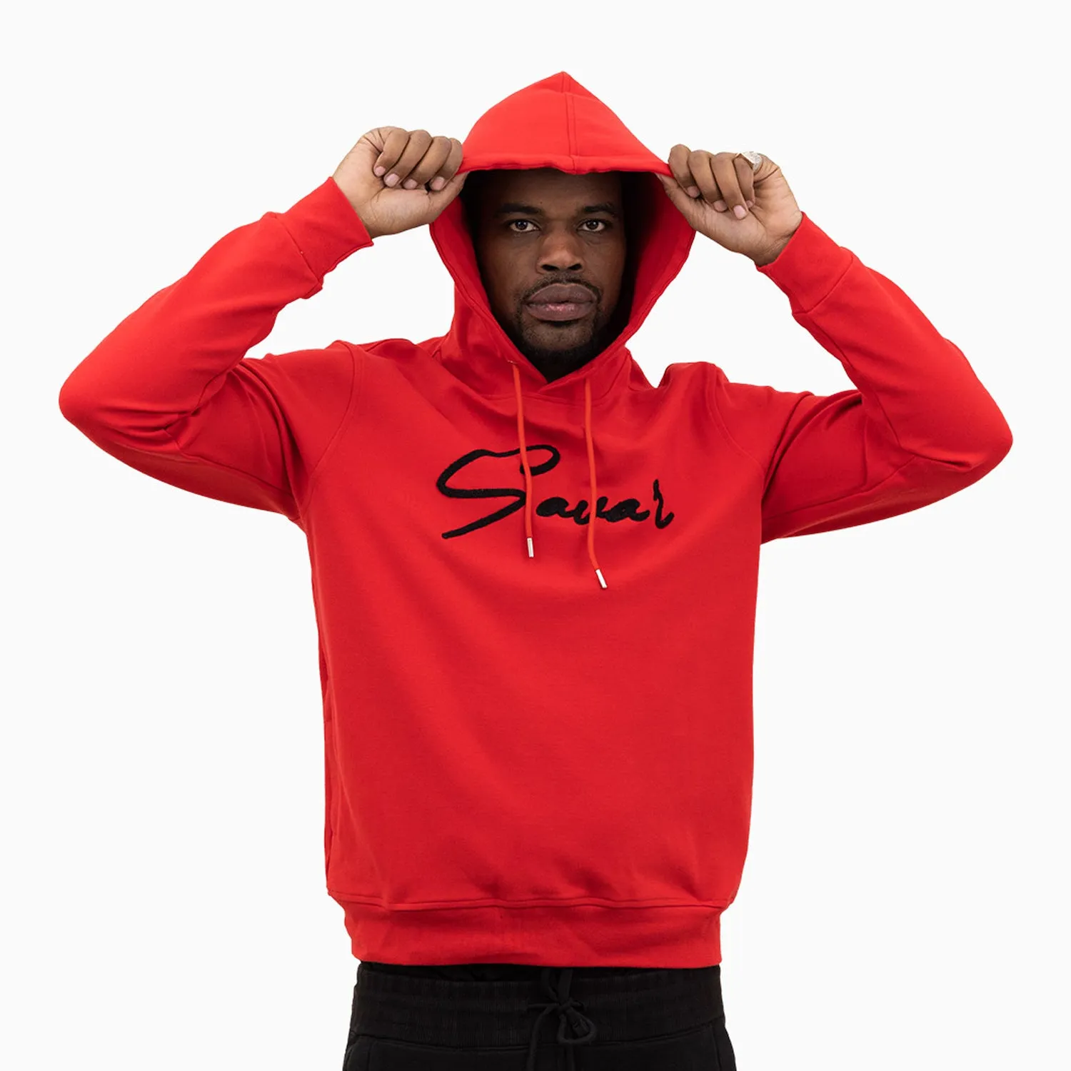Men's Chenille Patch Pull Over Hoodie