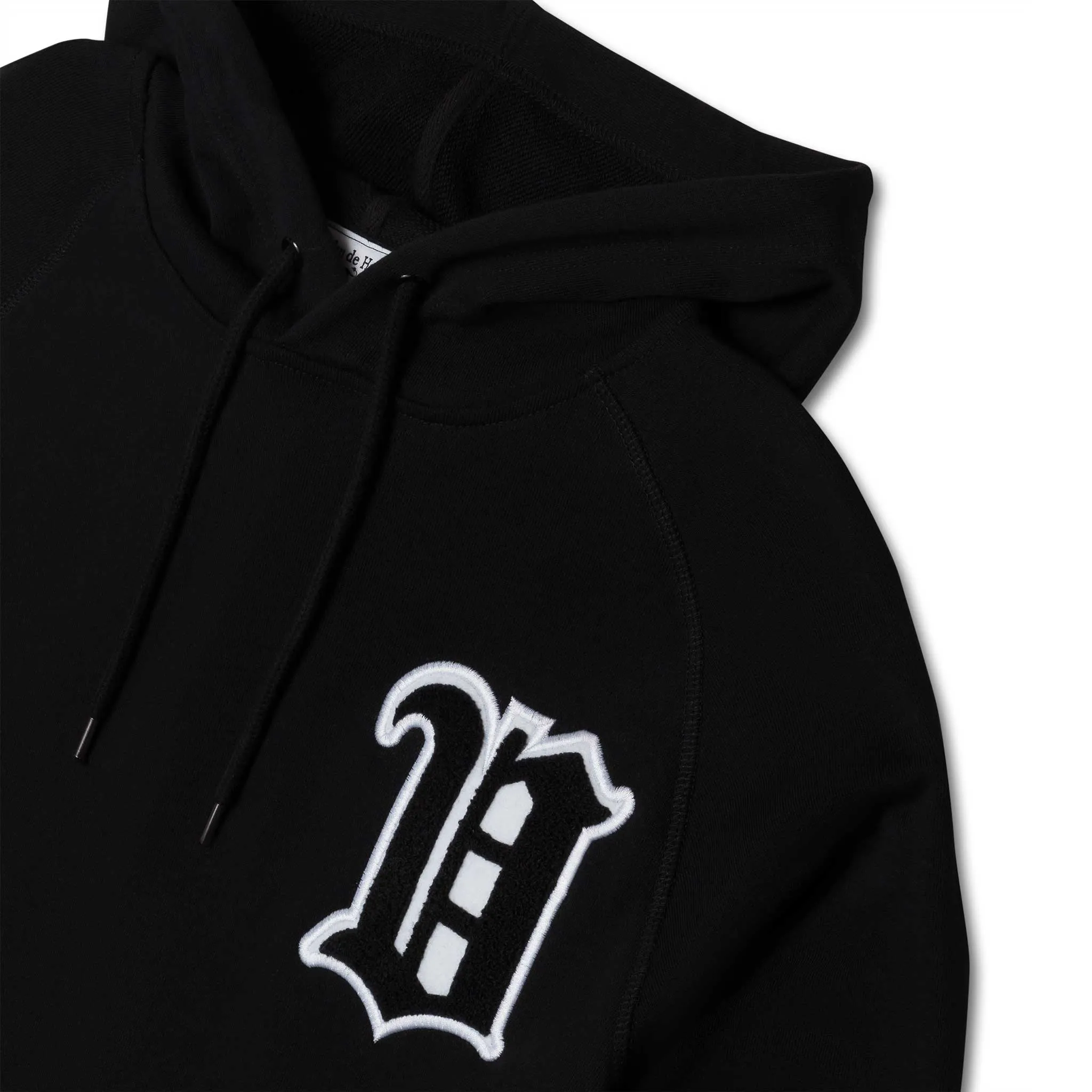 Men's - House of V - Black Varsity Chenille Patch Pullover Hoodie