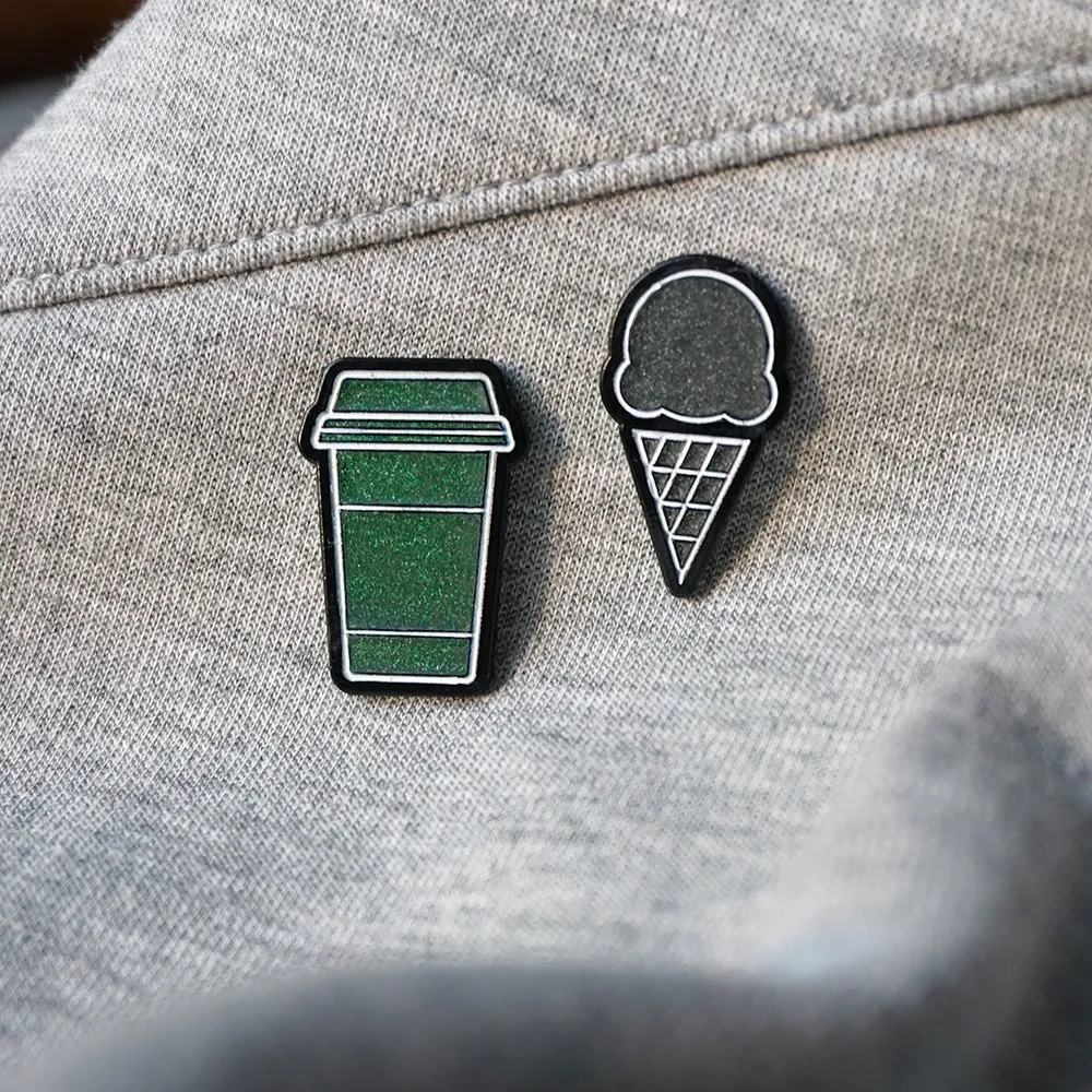 Minimalist Coffee Cup (Glow in the Dark) Lapel Enamel Pin