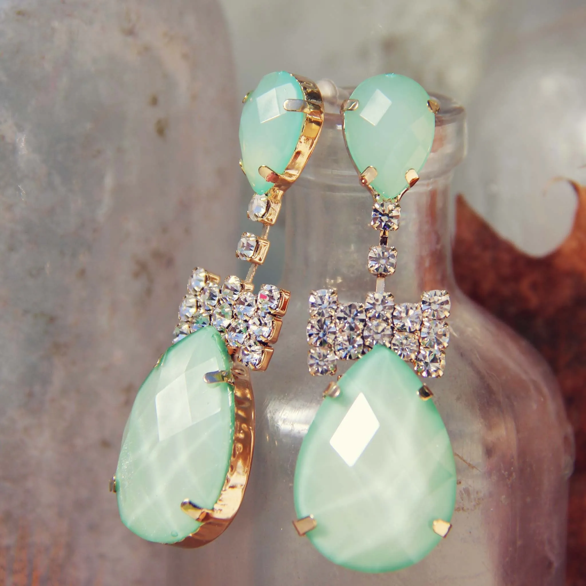 Mint & Bows Earrings